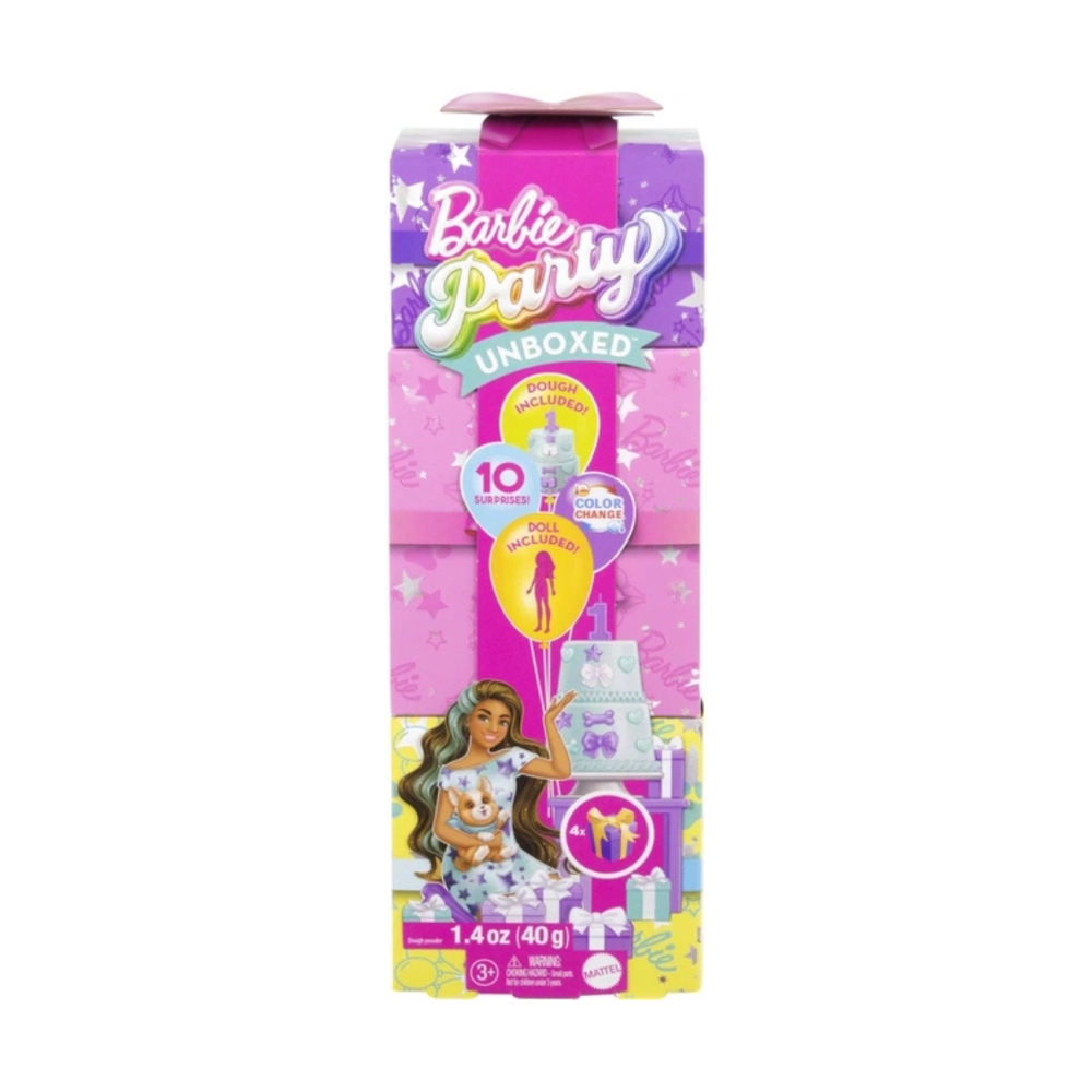 Lėlė Barbie Mattel JFG72 Party Unboxed Reveal 10 staigmenų-Žaislai, Lėlės ir jų priedai, Lėlės-e-vaikas