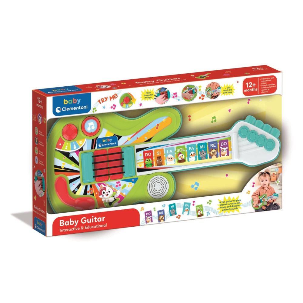 Clementoni 17639 Baby Interaktywna Gitara
