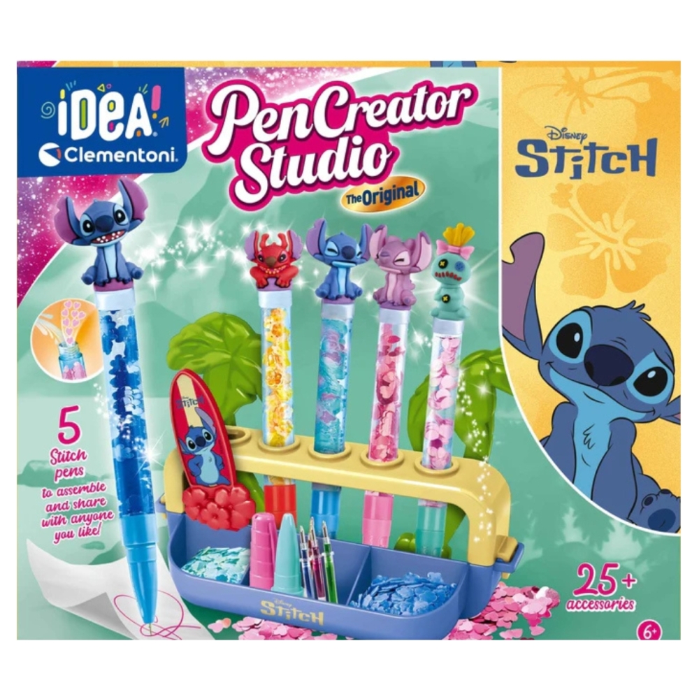 Kūrybinis rašiklių gamybos rinkinys Idea Art Disney Disney Stitch Clementoni 18218-Žaislai, Kūrybiniai žaislai, Kūrybiniai rinki