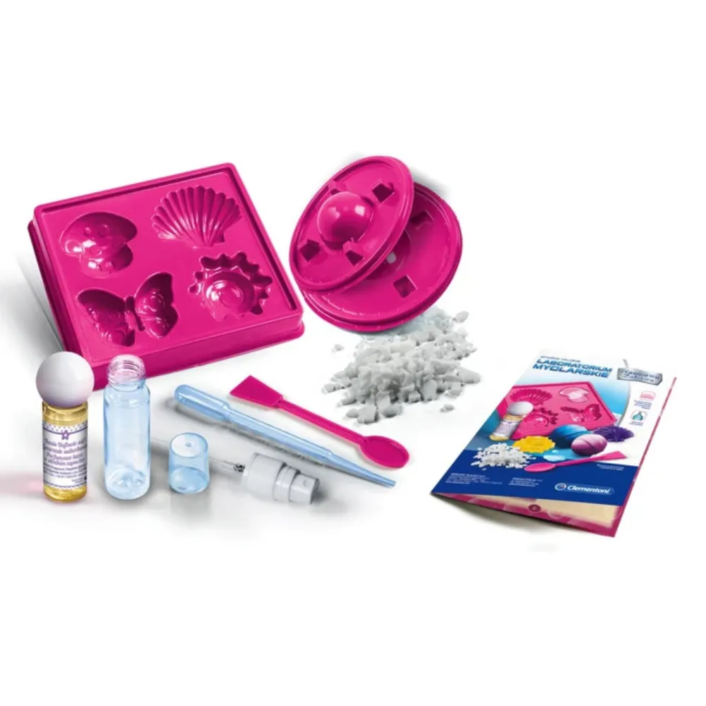 Mokslinis muilo laboratorijos rinkinys Science Fun Lenkų kalba Clementoni 60949-Žaislai, Profesijos, buities žaislai, Moksliniai