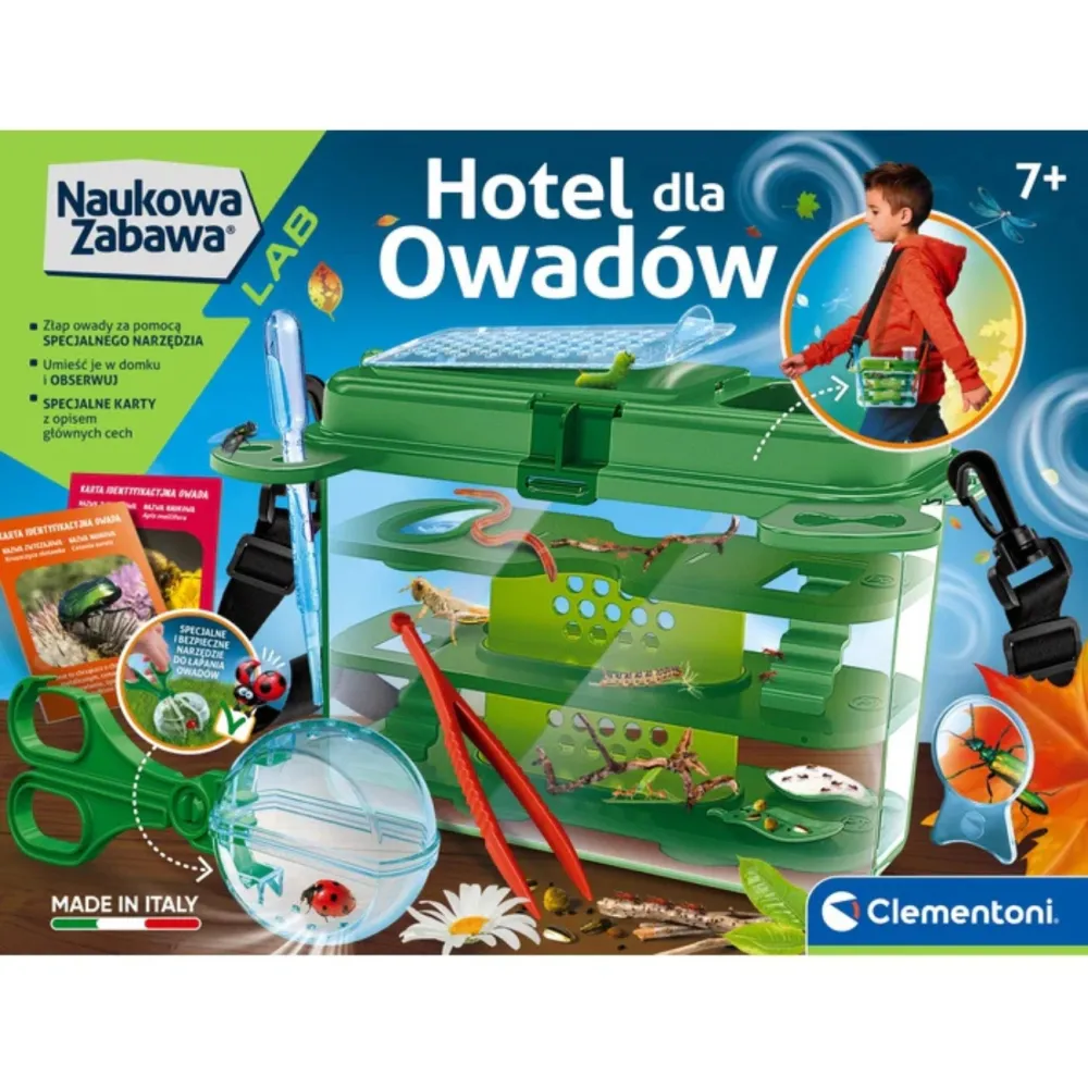 Naukowa Zabawa Laboratorium Hotel Dla Owadów Faunarium Narzędzie do Łapania Owadów Język Polski Clementoni 50399