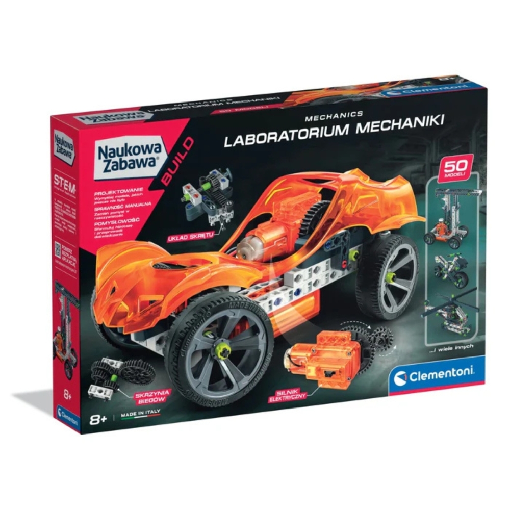 Konstruktorius Mokslo Pramogos Mechaninė laboratorija Lenkų kalba Clementoni 50872-Žaislai, Konstruktoriai, Lego, statybiniai bl