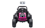 Pojazd na akumulator Traktor z przyczepą Farmer Pink