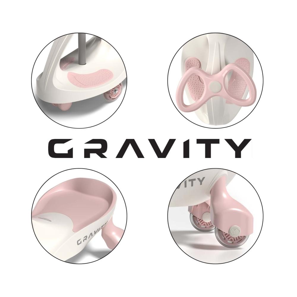 Gravitacinė mašinėlė Gravity, Cream Pink-Judėjimui, Paspiriamosios mašinėlės ir jų priedai, Paspiriamos mašinėlės-e-vaikas