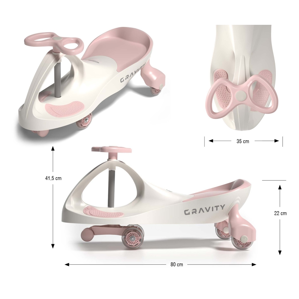 Gravitacinė mašinėlė Gravity, Cream Pink-Judėjimui, Paspiriamosios mašinėlės ir jų priedai, Paspiriamos mašinėlės-e-vaikas