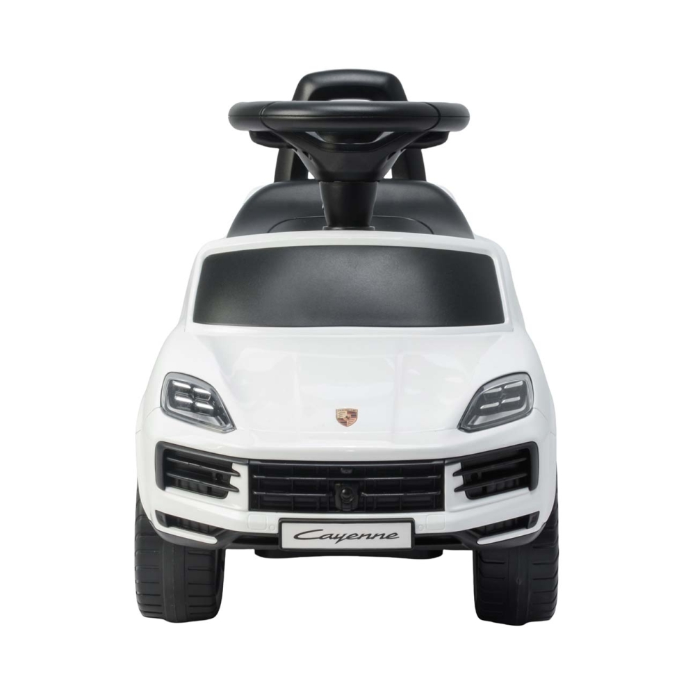 Paspiriama mašinėlė Porsche Cayenne S, balta-Judėjimui, Paspiriamosios mašinėlės ir jų priedai, Paspiriamos mašinėlės-e-vaikas