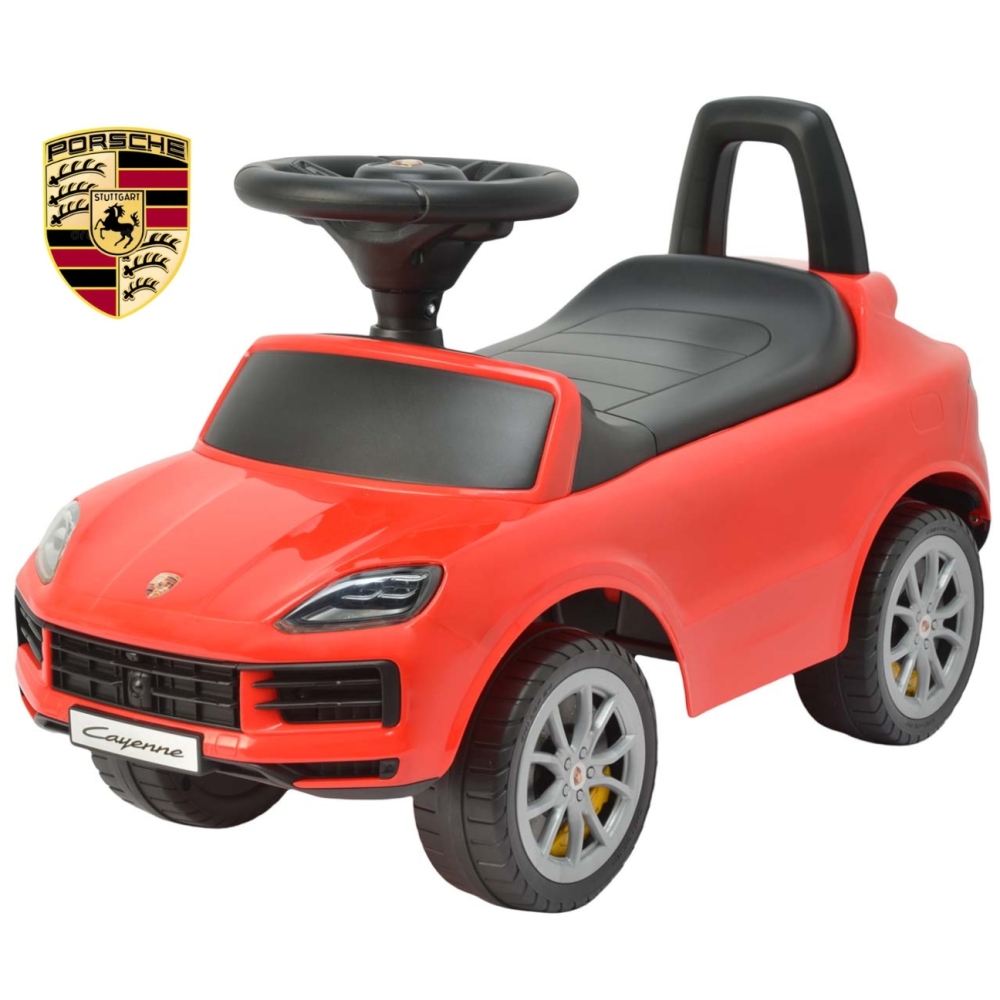 Paspiriama mašinėlė Porsche Cayenne S, raudona-Judėjimui, Paspiriamosios mašinėlės ir jų priedai, Paspiriamos mašinėlės-e-vaikas