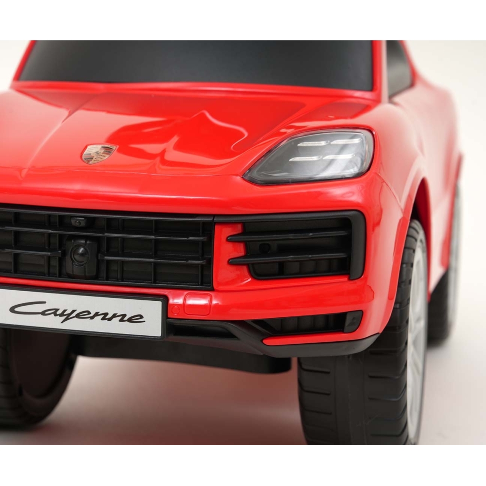 Paspiriama mašinėlė Porsche Cayenne S, raudona-Judėjimui, Paspiriamosios mašinėlės ir jų priedai, Paspiriamos mašinėlės-e-vaikas