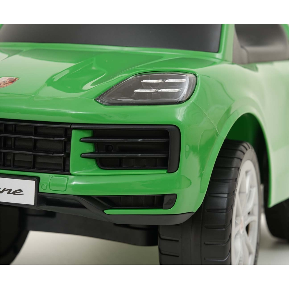 Paspiriama mašinėlė Porsche Cayenne S, žalia-Judėjimui, Paspiriamosios mašinėlės ir jų priedai, Paspiriamos mašinėlės-e-vaikas