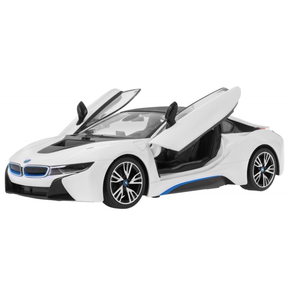 Nuotoliniu būdu valdomas BMW i8 baltas RASTAR 1:14