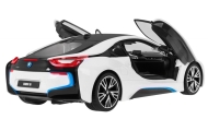 Nuotoliniu būdu valdomas BMW i8 baltas RASTAR 1:14