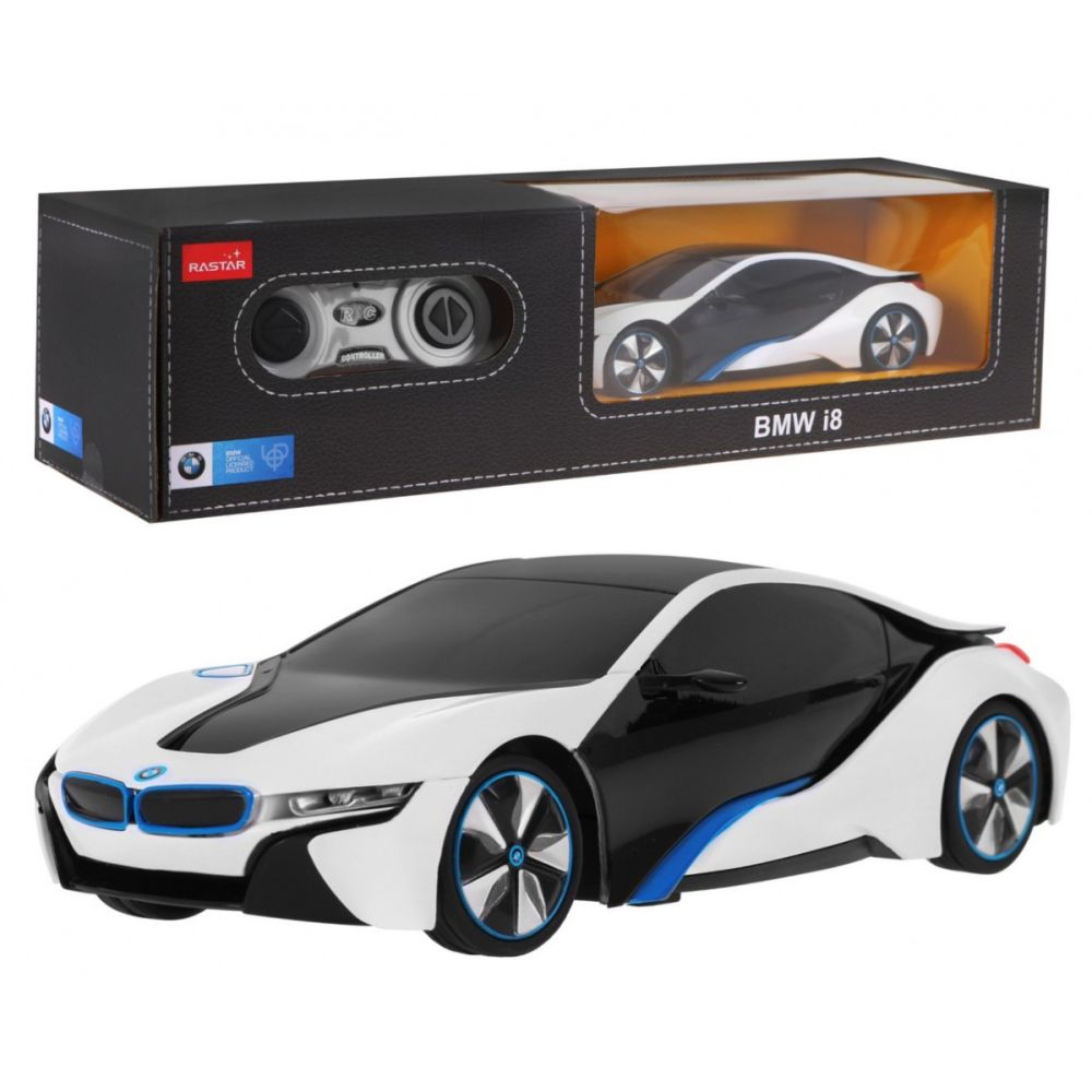 Nuotoliniu būdu valdomas BMW i8 RASTAR modelis 1:24 baltas