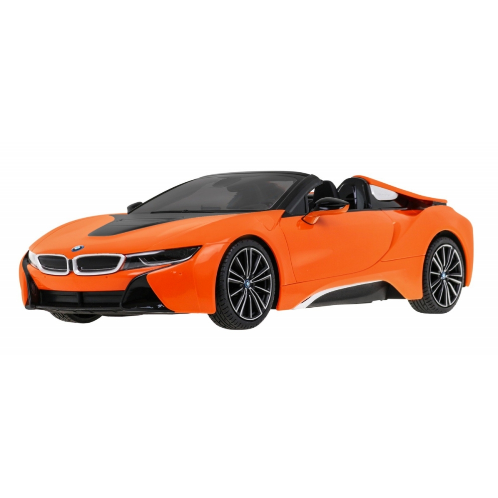 Nuotoliniu būdu valdomas BMW i8 Roadster oranžinis RASTAR 1:12