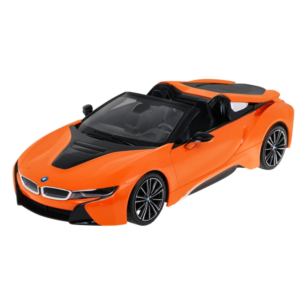Nuotoliniu būdu valdomas BMW i8 Roadster oranžinis RASTAR 1:12