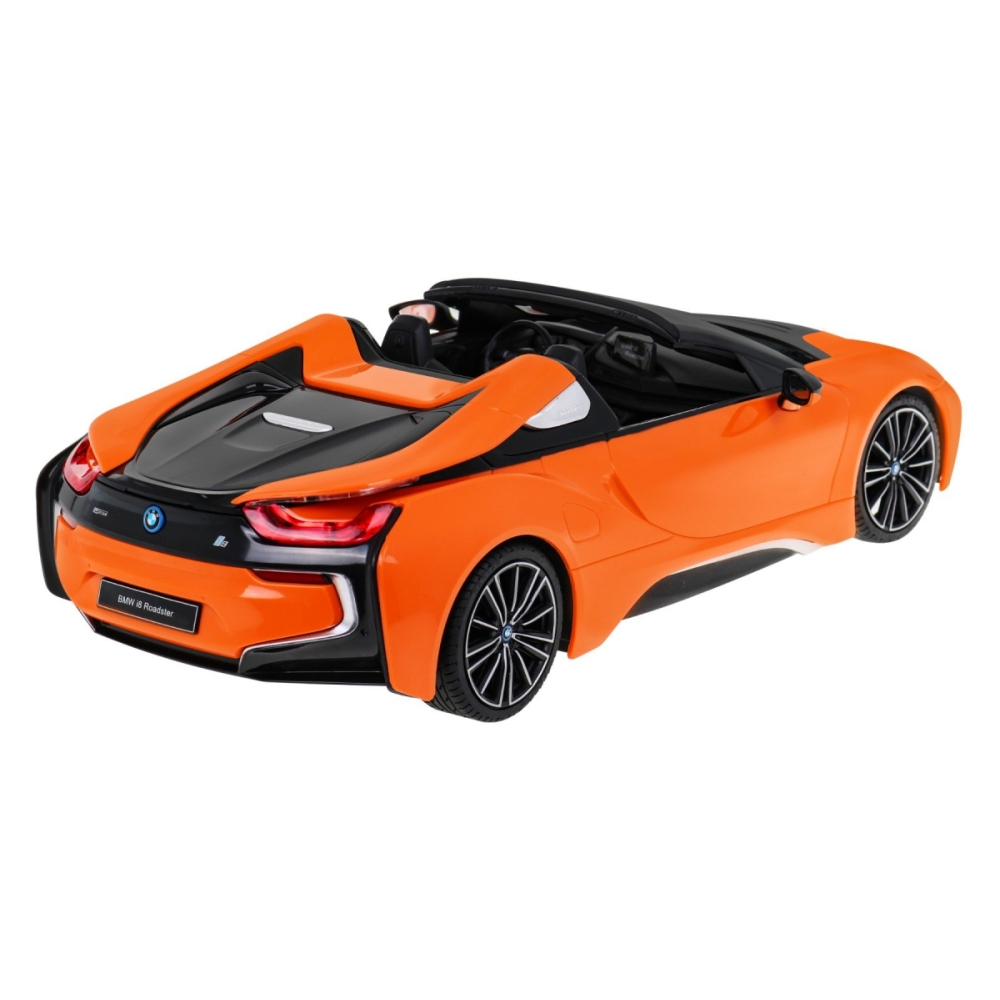 Nuotoliniu būdu valdomas BMW i8 Roadster oranžinis RASTAR 1:12