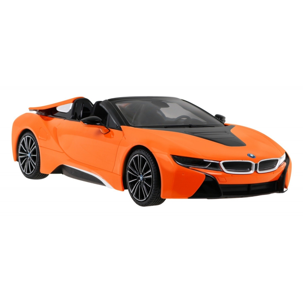 Nuotoliniu būdu valdomas BMW i8 Roadster oranžinis RASTAR 1:12