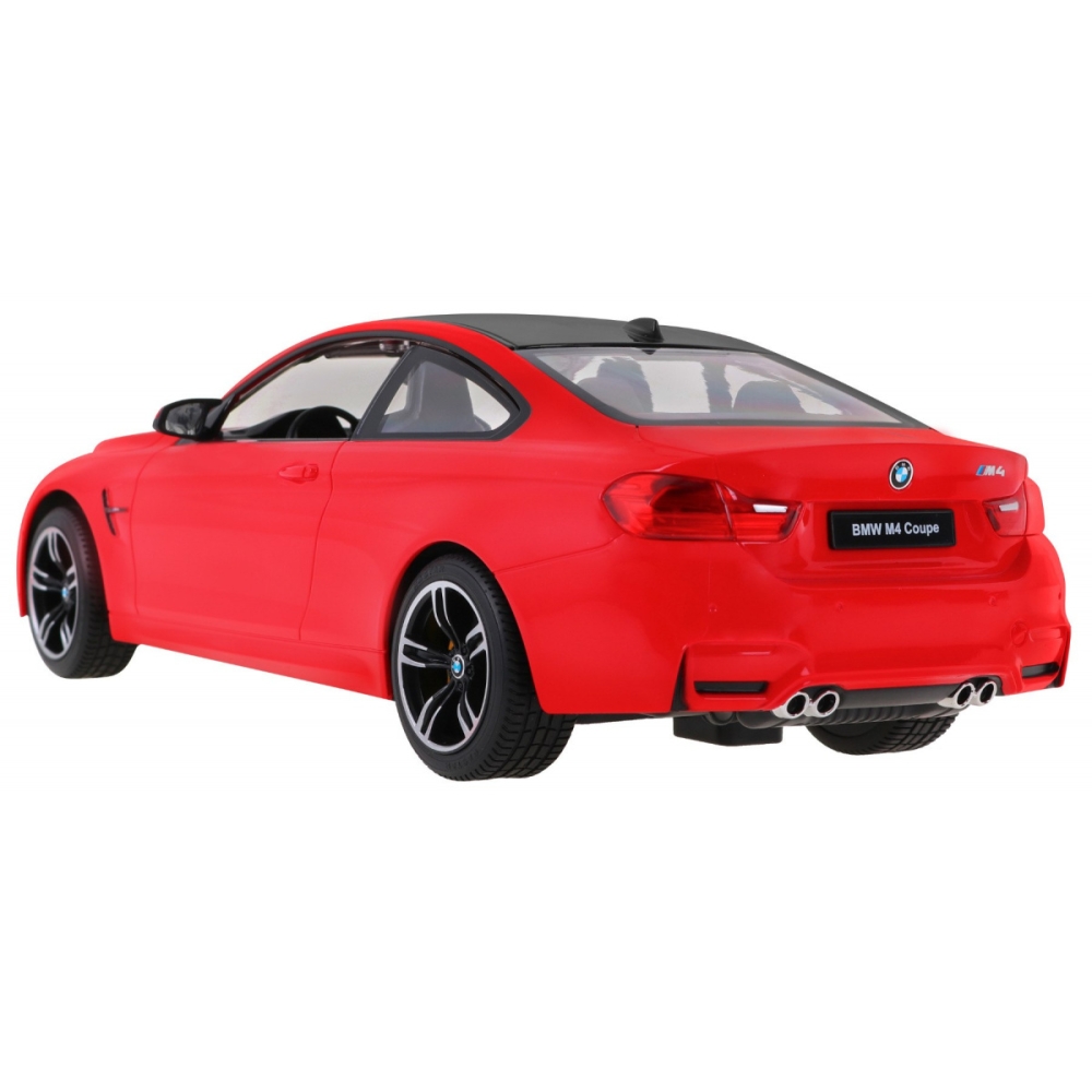 Nuotoliniu būdu valdomas BMW M4 Coupe raudonas RASTAR 1:14 + 2,4 GHz pultas