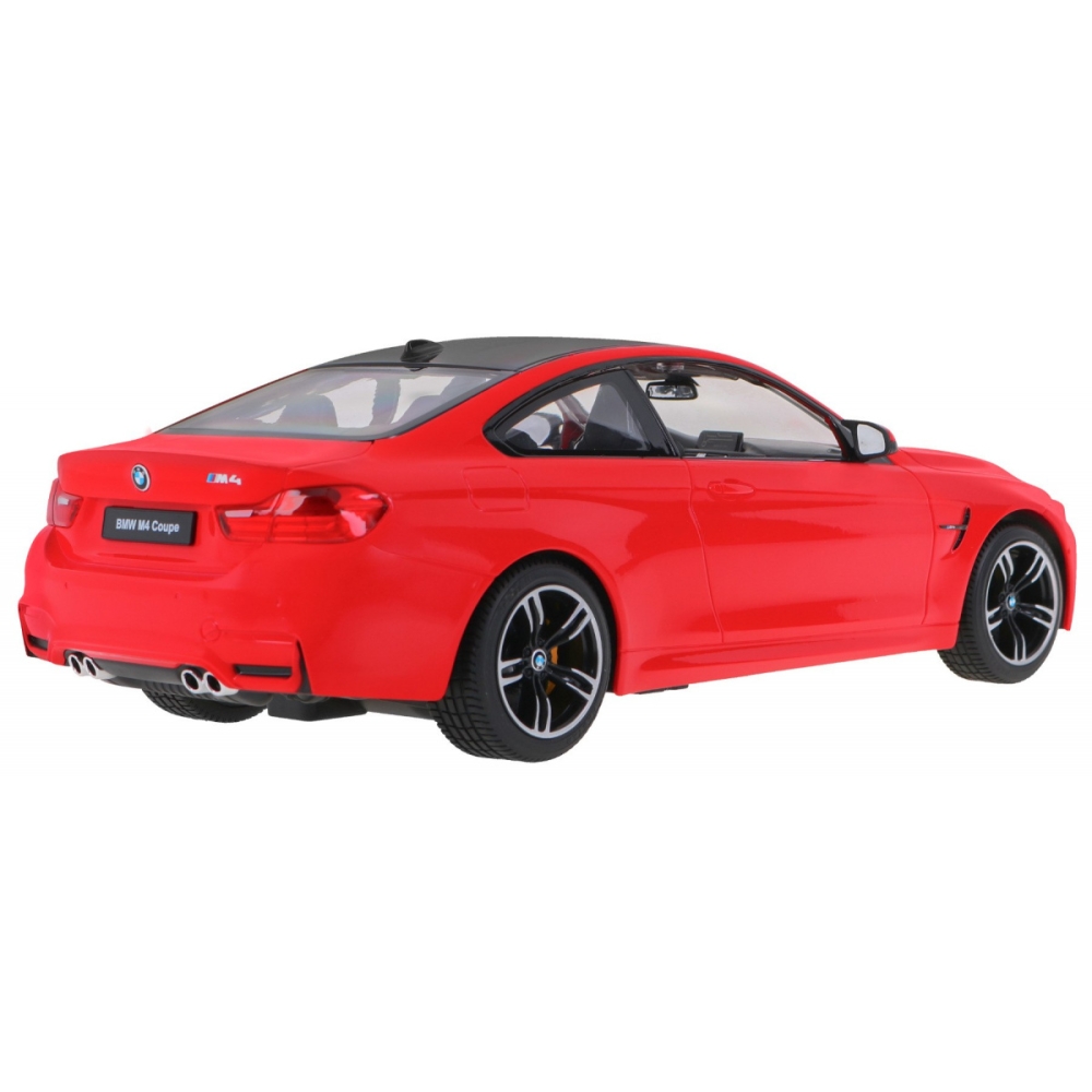 Nuotoliniu būdu valdomas BMW M4 Coupe raudonas RASTAR 1:14 + 2,4 GHz pultas