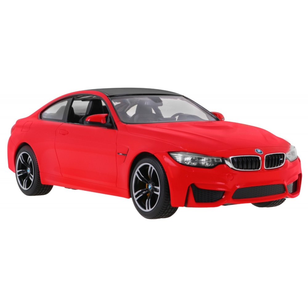 Nuotoliniu būdu valdomas BMW M4 Coupe raudonas RASTAR 1:14 + 2,4 GHz pultas