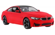 Nuotoliniu būdu valdomas BMW M4 Coupe raudonas RASTAR 1:14 + 2,4 GHz pultas