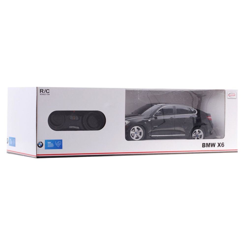 BMW X6 czarne RASTAR model 1:24 Zdalnie sterowane Auto SUV + pilot