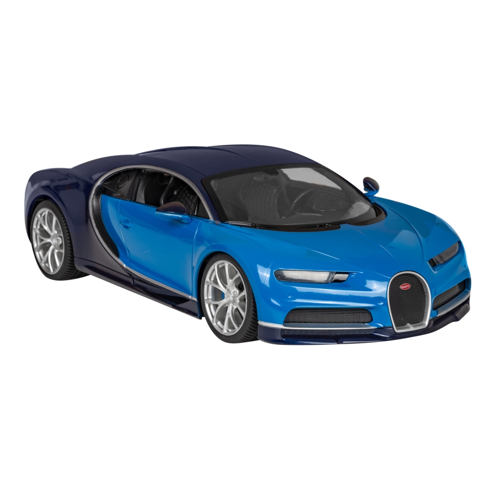 Nuotoliniu būdu valdomas Bugatti Chiron blue RASTAR 1:14 + LED žibintai + 2,4 GHz pultas