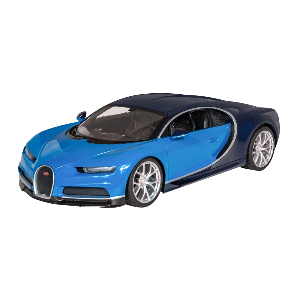 Nuotoliniu būdu valdomas Bugatti Chiron blue RASTAR 1:14 + LED žibintai + 2,4 GHz pultas