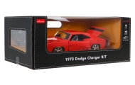 Nuotoliniu būdu valdomas 1970 m. Dodge Charger RT RASTAR modelis 1:16, raudonas