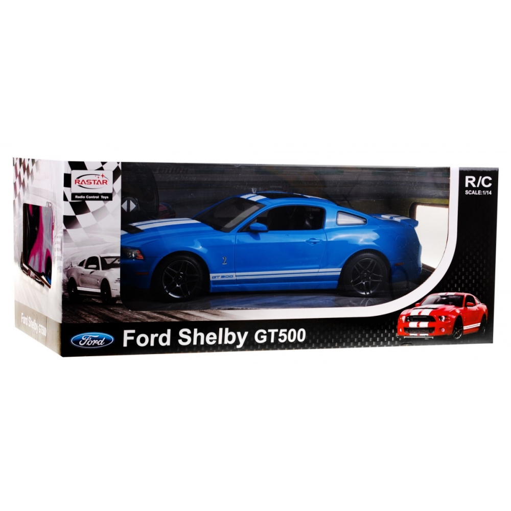 Nuotoliniu būdu valdomas Ford Shelby Mustang GT500 mėlynas RASTAR 1:14