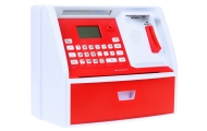 Bankomat z kartą Skarbonka dla dzieci 3+ czerwony Interaktywne funkcje + Tryb oszczędzania