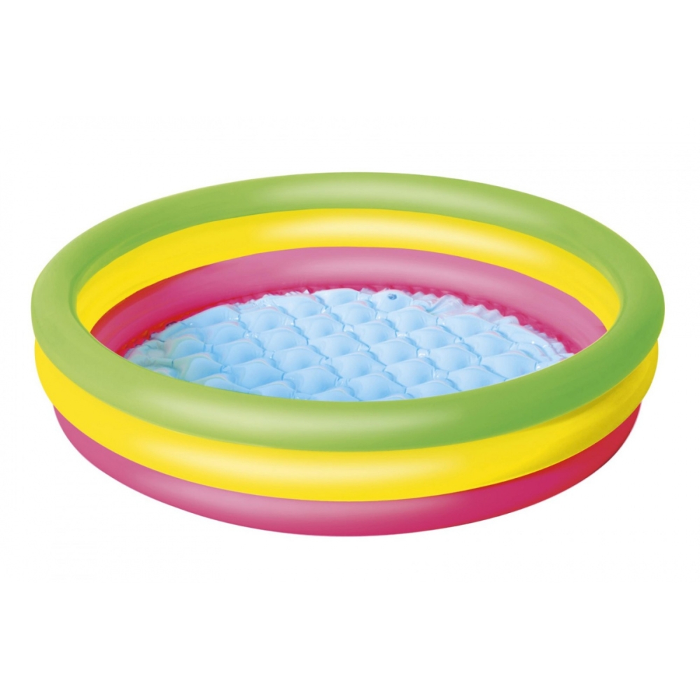 Pripučiamas vaivorykštės baseinas BESTWAY 102x25cm