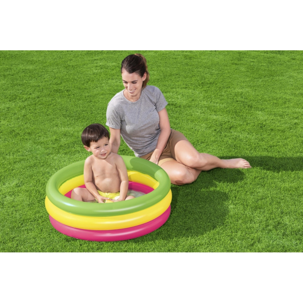 Pripučiamas vaivorykštinis baseinas 70 cm x 24 cm "Bestway" 51128-Žaislai, Lauko žaislai, Baseinai, Pripučiami baseinai-e-vaikas
