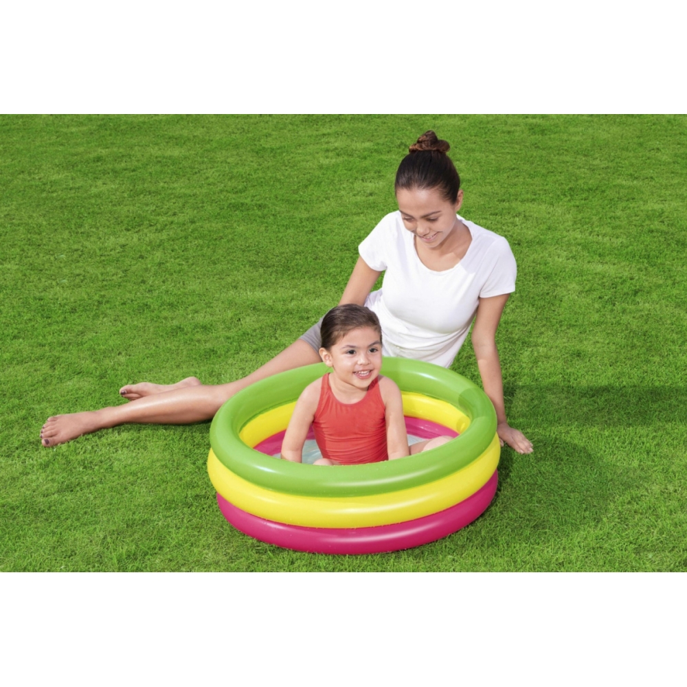 Pripučiamas vaivorykštinis baseinas 70 cm x 24 cm "Bestway" 51128-Žaislai, Lauko žaislai, Baseinai, Pripučiami baseinai-e-vaikas