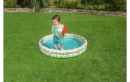 Dmuchany Basen 3w1 dla dzieci 122x20cm Tropikalny BESTWAY + Kółko do pływania + Piłka plażowa