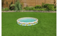 Dmuchany Basen 3w1 dla dzieci 122x20cm Tropikalny BESTWAY + Kółko do pływania + Piłka plażowa