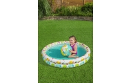 Dmuchany Basen 3w1 dla dzieci 122x20cm Tropikalny BESTWAY + Kółko do pływania + Piłka plażowa