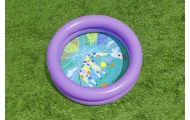 Pripučiamas vaikų baseinas Wading Pool Purple 61x15cm BESTWAY + remonto pleistras