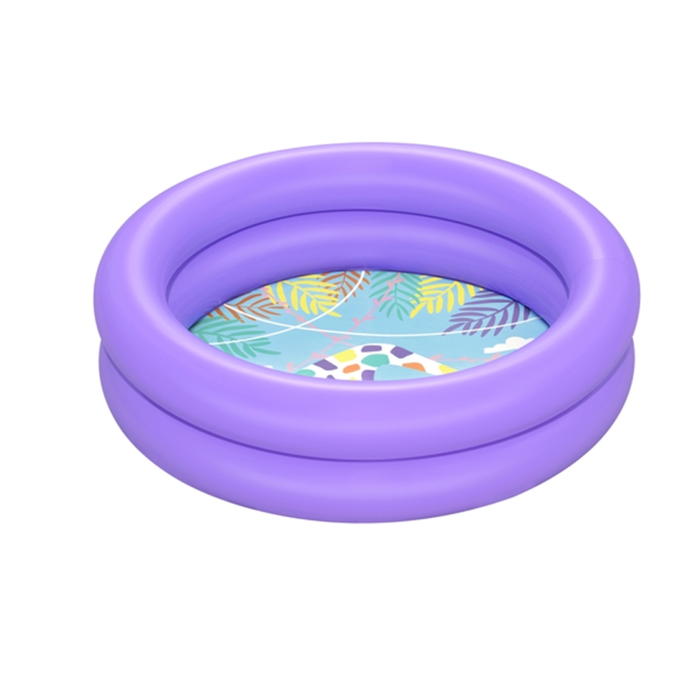 Pripučiamas vaikų baseinas Wading Pool Purple 61x15cm BESTWAY + remonto pleistras