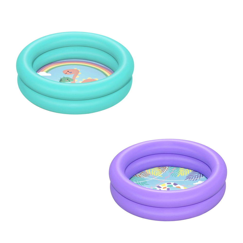 Pripučiamas vaikų baseinas Wading Pool Purple 61x15cm BESTWAY + remonto pleistras