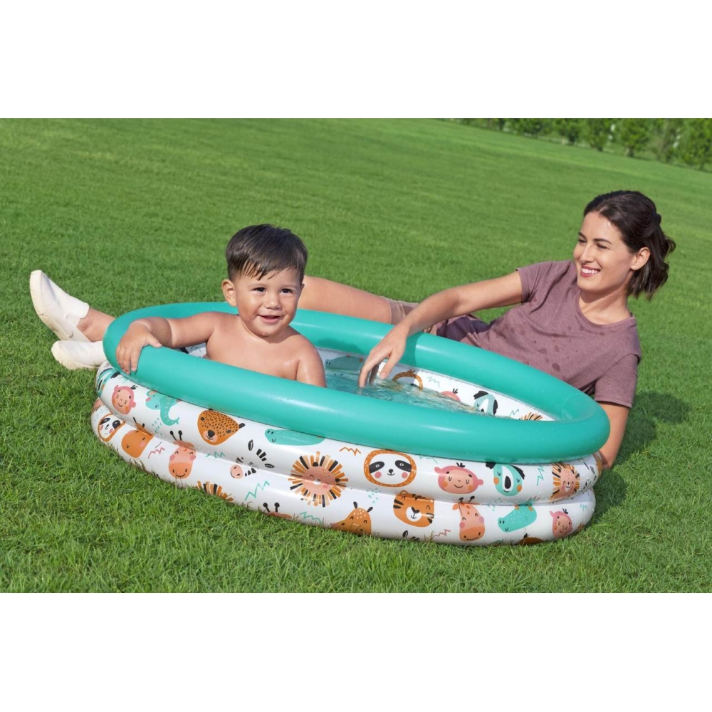 Basen dmuchany Brodzik dla dzieci 102x25cm Rybki BESTWAY + Łatka naprawcza