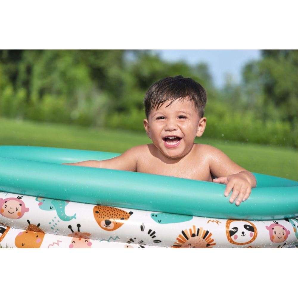 Pripučiamas baseinas BESTWAY su žuvytėmis, 102 x 25 cm + lopas