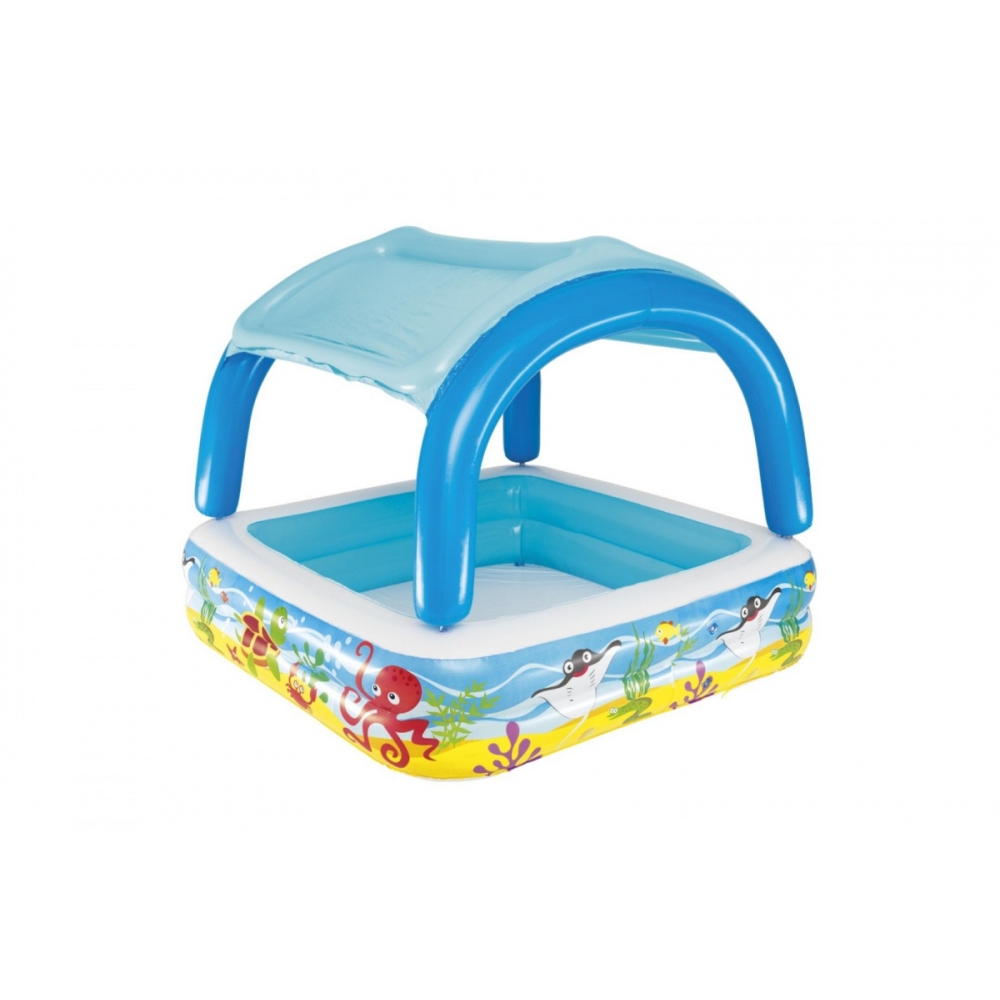 Vaikiškas pripučiamas baseinas su stogeliu 140 x 140 x 114 cm "Bestway" 52192-Žaislai, Lauko žaislai, Baseinai, Pripučiami basei