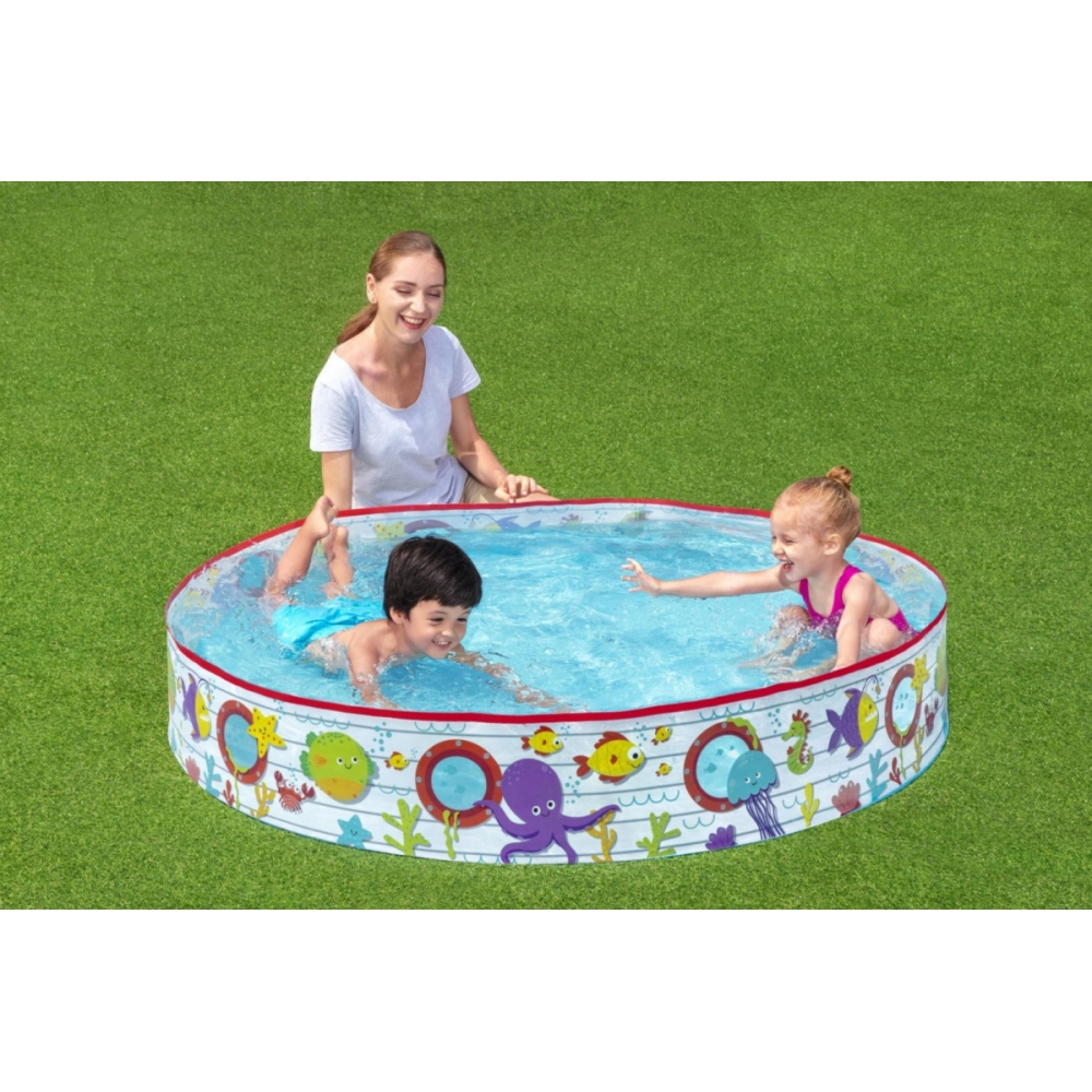 Baseinas vaikams BESTWAY Underwater World 152x25cm-Žaislai, Lauko žaislai, Baseinai, Karkasiniai baseinai-e-vaikas