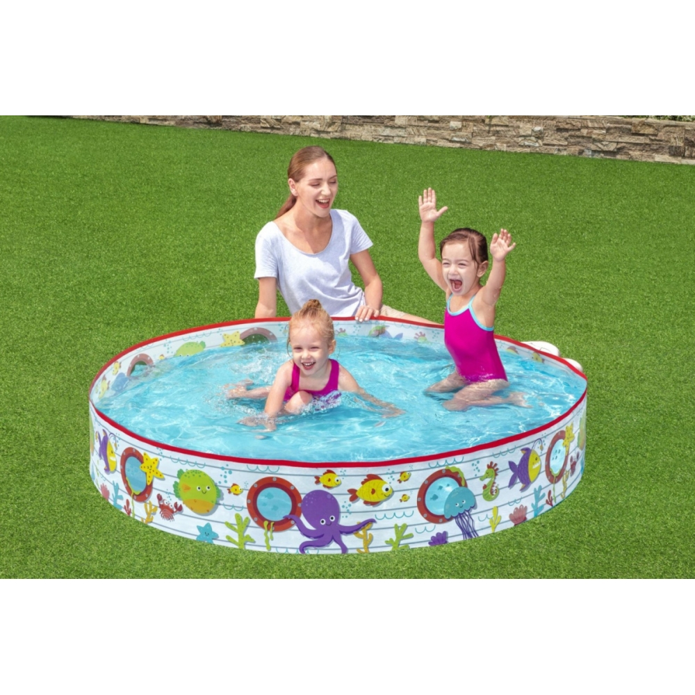 Baseinas vaikams BESTWAY Underwater World 152x25cm-Žaislai, Lauko žaislai, Baseinai, Karkasiniai baseinai-e-vaikas
