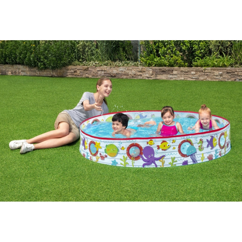 Baseinas vaikams BESTWAY Underwater World 152x25cm-Žaislai, Lauko žaislai, Baseinai, Karkasiniai baseinai-e-vaikas