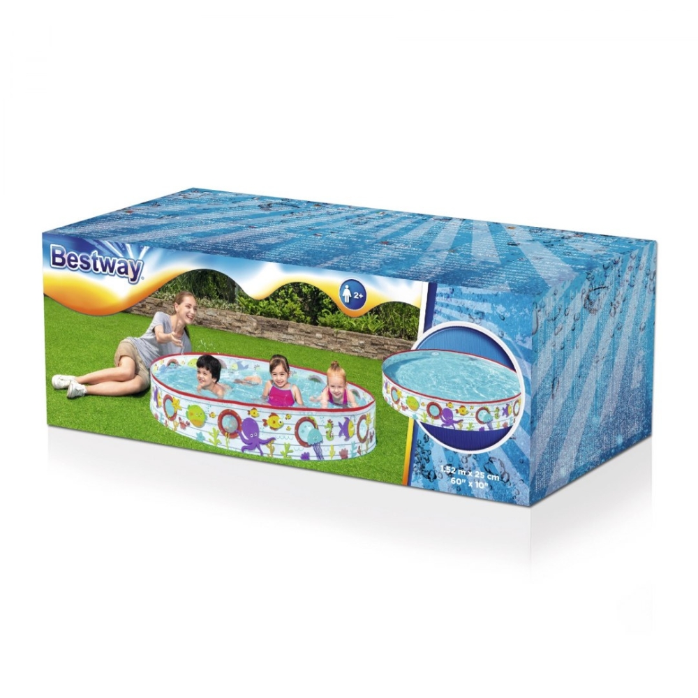 Baseinas vaikams BESTWAY Underwater World 152x25cm-Žaislai, Lauko žaislai, Baseinai, Karkasiniai baseinai-e-vaikas