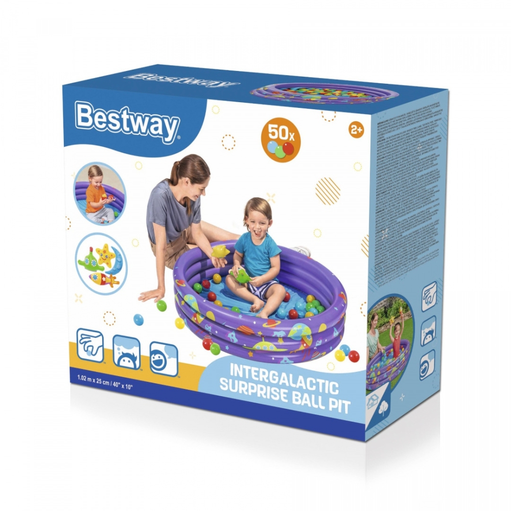 Pripučiamas baseinas 102 x 25 cm Bestway 52466-Žaislai, Lauko žaislai, Baseinai, Pripučiami baseinai-e-vaikas