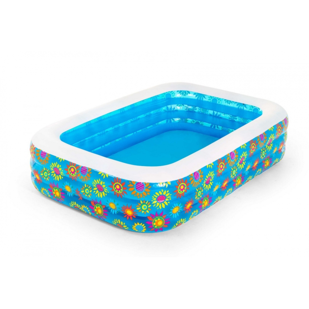 Pripučiamas baseinas Gėlės 229 x 152 x 56 cm Bestway 54120-Žaislai, Lauko žaislai, Baseinai, Pripučiami baseinai-e-vaikas