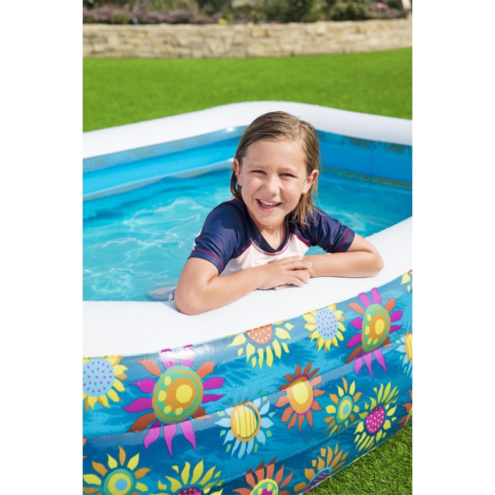Pripučiamas baseinas Gėlės 229 x 152 x 56 cm Bestway 54120-Žaislai, Lauko žaislai, Baseinai, Pripučiami baseinai-e-vaikas