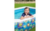Pripučiamas baseinas Gėlės 229 x 152 x 56 cm Bestway 54120-Žaislai, Lauko žaislai, Baseinai, Pripučiami baseinai-e-vaikas
